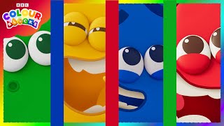 Red Blue Yellow amp Green  FULL EPISODE Compilation  Kids Learn Colours  Colourblocks [upl. by Mellicent]