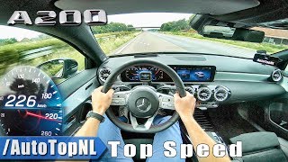 2019 Mercedes Benz A Class A200 AUTOBAHN POV TOP SPEED by AutoTopNL [upl. by Atenik]