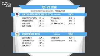 Ashington CC 1st XI v South Northumberland CC 1st XI [upl. by Conlin]