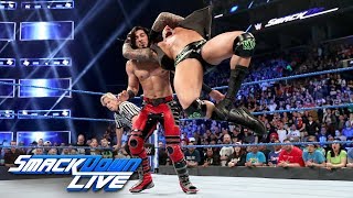 Ali Ricochet amp Aleister Black vs Andrade Rusev amp Shinsuke Nakamura SmackDown LIVE April 9 2019 [upl. by Herald836]