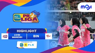 Livin Mandiri VS BIN 03  Highlight PLN Mobile Proliga 2024 [upl. by Magbie]