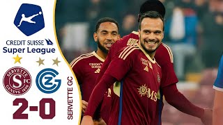 Highlights Servette FC  Grasshopper Club Zürich 20 Swiss Super league [upl. by Hermione]