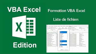 Formation VBA Excel  Liste de fichiers dun dossier [upl. by Wallinga756]