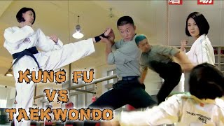 ¡Kung Fu VS Taekwondo  ¡Chica se mete con el campeón KungFu y es derribada en un instante [upl. by Meredithe]