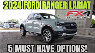 2024 Ford Ranger Lariat FX4 In Cactus Gray Dont Buy A Ranger Without These Options [upl. by Saiasi]