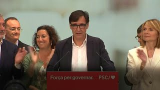 Socialists win Catalan regional vote but separatists still aim to form minority government  AFP [upl. by Eltsirc]