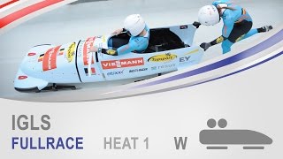 Igls  Womens Bobsleigh Heat 1 World Cup Tour 20142015  FIBT Official [upl. by Ahtnicaj891]