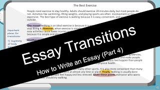 How to Write an Essay Transitions with Worksheet [upl. by Crispin]