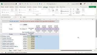 Cellules mixtes pour créer une grille tarifaire à partir des quantités et réductions [upl. by Yruama]