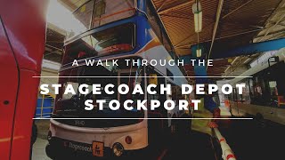 Stagecoach Stockport bus depot including Manchester’s newest and oldest bus [upl. by Nirej657]