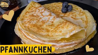 Pfannkuchen Teig einfach selbst gemacht  Grundrezept für Eierkuchen  Rezept mit Dinkelmehl [upl. by Rehpotsrhc91]