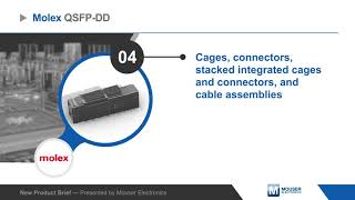 Molex QSFPDD Interconnect System amp Cable Assemblies — New Product Brief  Mouser Electronics [upl. by Willing293]