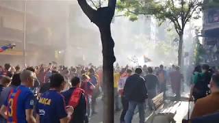 Boixos Nois  Barça ultras before Real Madrid  El Clásico [upl. by Dimmick439]