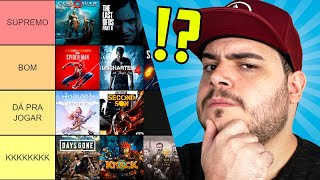 TIER LIST DE JOGOS EXCLUSIVOS DE PS4  SIDÃO DO GAME [upl. by Ruffina921]