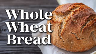 The Most Simple Whole Wheat Bread  4Ingredients Bread Recipe [upl. by Aivato]