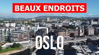 Voyage à la ville dOslo Norvège  Tourisme vacances lieux visites vues  Drone 4k vidéo  Oslo [upl. by Dorey432]