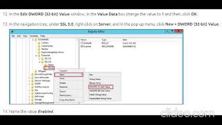 How to Disable Deprecated Protocol SSL30TLS10TLS11 in Windows 2012 IIS servers [upl. by Koal]