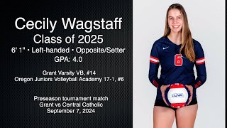 Cecily Wagstaff • Right SideSetter • Class of 2025 2024 Preseason match update [upl. by Merari]