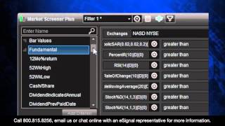 Market Screener Plus – Find Your Best Trading Opportunities with eSignal [upl. by Akinhoj]