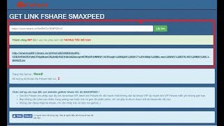 Hướng Dẫn cách Get link Fshare VIP Max SPEED bằng website cực dễ 082017 [upl. by Upshaw109]