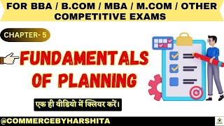 Fundamentals of Planning In Management I Fundamentals of Planning bba [upl. by Keldah]