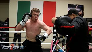 Canelo vs Khan video Canelo Alvarezs COMPLETE Workout for Amir Khan [upl. by Sset]