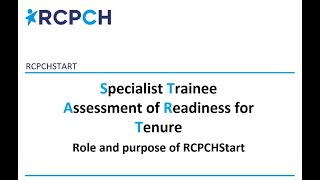 Role and purpose of RCPCH START  webinar with Dr Tushar Vince [upl. by Ferren138]