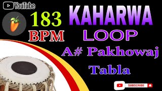 Kaharwa loop 183 BPM  A Pakhowaj Tabla Varsatile copyright free Tabla loop ourheadphonegroup9067 [upl. by Ahsinauj]