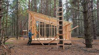 Building a huge cabin with my own hands [upl. by Kelci]