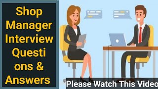 Shop Manager Interview Questions amp Answers  English Speaking Conversationjob [upl. by Ayote]