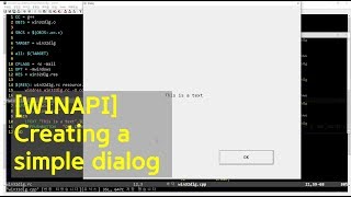 WinAPI Windows Programming using CC  Create a simple dialog [upl. by Rabaj]