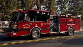 Holly Springs Engine 2 Responding 11624 [upl. by Atteinotna]