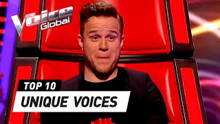 Extraordinary UNIQUE VOICES in the Blind Auditions of The Voice [upl. by Kirch]