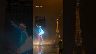 Rafa Nadal tribute video at Place du Trocadéro Paris ❤️💛🎥 IGbastino7 courtesy of Nike tennis [upl. by Eniamat736]