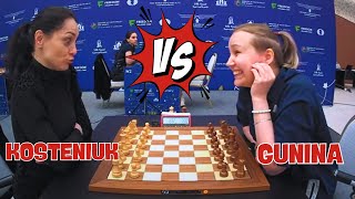 Kosteniuk Alexandra VS Gunina Valentina World Blitz Chess 2023  R6 [upl. by Aiuqram]