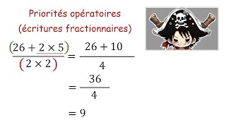 Ecritures fractionnaires et priorités opératoires [upl. by Aline]