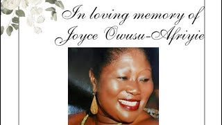 Joyce Owusu Afriyie Memorial service [upl. by Oetomit874]