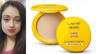 Lakme Sun Expert Compact Powder ReviewLakme Sun Expert CompactLakme Sun Expert ReviewRimes Vlog [upl. by Chanda353]