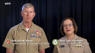 Gen Eric Smith amp Adm Lisa Franchetti sign MOU Amphibious Warships [upl. by Nuli]