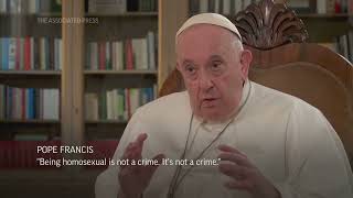 Pope Francis says laws that criminalize homosexuality are unjust [upl. by Ronnoc952]