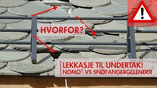 UNNVIK SKADER PÅ TAKSKIFER OG TAKSTEIN SOM FØLGE AV SNØ OG IS  NOMO® vs snøfangergelender [upl. by Chapell]