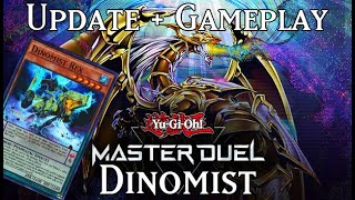 YuGiOh Master Duel Dinomist deck Competitive Platinum Update  Gameplay 2022 [upl. by Akihsay]