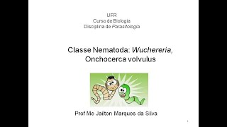 Aula 6  Parasitologia humana  Wuchereria brancofti Onchocerca volvulus [upl. by Canale]