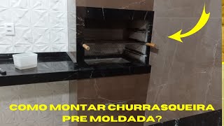 como montar churrasqueira pré moldada com argamassa vídeo completo ASSIM FICA FÁCIL 😀😀 [upl. by Duncan]