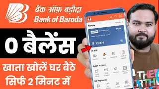 Bank of Baroda Online Account Opening  BOB Zero Balance Account Opening Online  Bank of Baroda [upl. by Spillar]