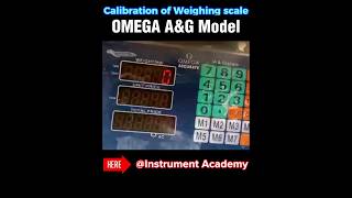 Calibration of Weighing scale  Omega AampG Model instrumentacademy [upl. by Leaffar278]