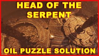 Shadow of the Tomb Raider Oil Puzzle Guide Head of the Serpent [upl. by Tima]