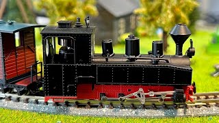 Minitrains 1026 Brigade Steam Locomotive  H0e Scale Muskau Forestry Railway [upl. by Esinek]