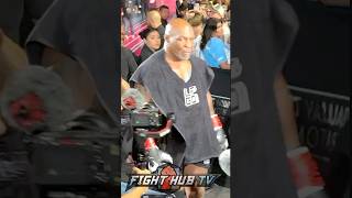 Mike Tyson MENACING ring walk for Jake Paul fight [upl. by Meehsar]