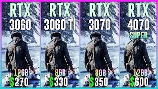 RTX 3060 vs RTX 3060 TI vs RTX 3070 vs RTX 4070 SUPER  Test in 20 Games [upl. by Boccaj]